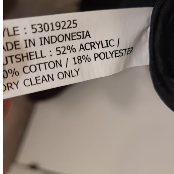 GAP Navy Blue Minimalist Button Jacket S Textured Knit Crest Buttons Old Money - Picture 7 of 11